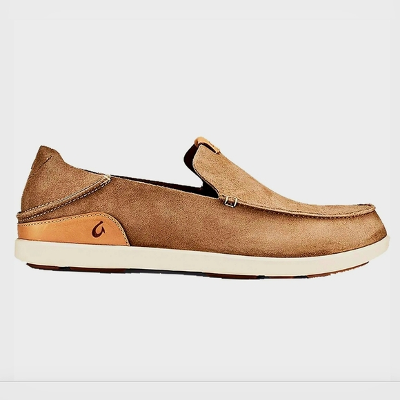 OluKai Men's Tan Slip-On Loafers - Picture 1 of 12